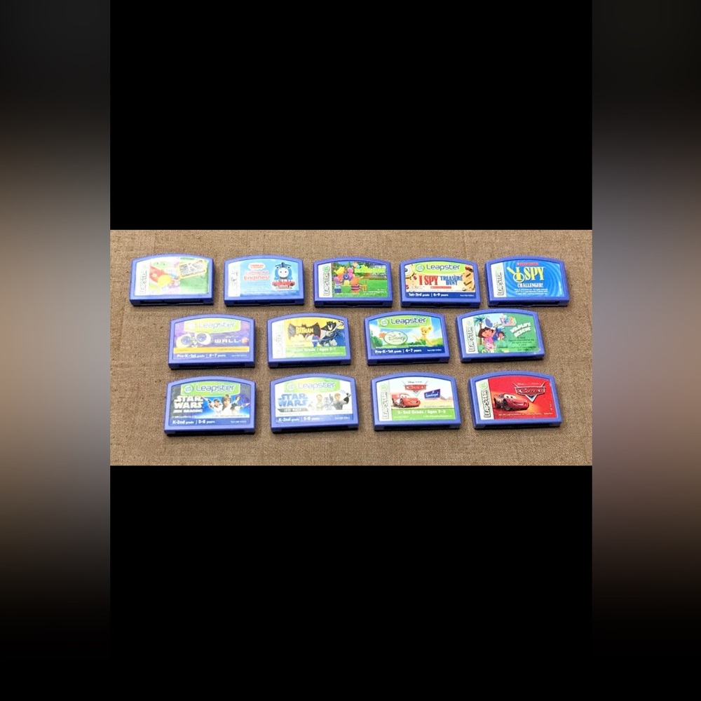 Lot of 13 LeapFrog Leapster Learning Games Stars Wars, Batman, Dora, Cars, MORE